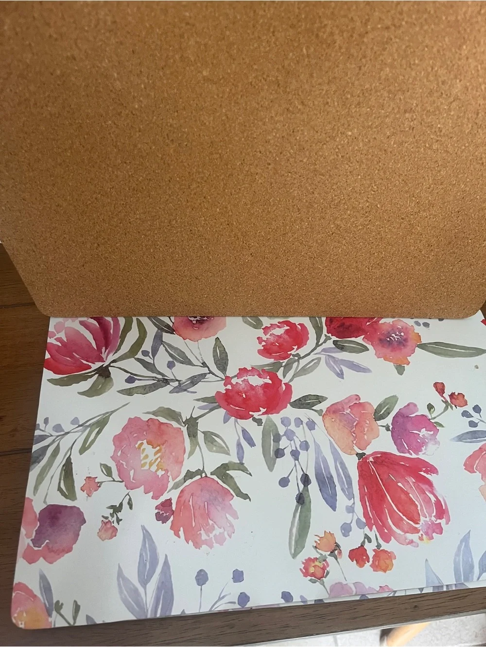 Set of 4- watercolor floral placemats